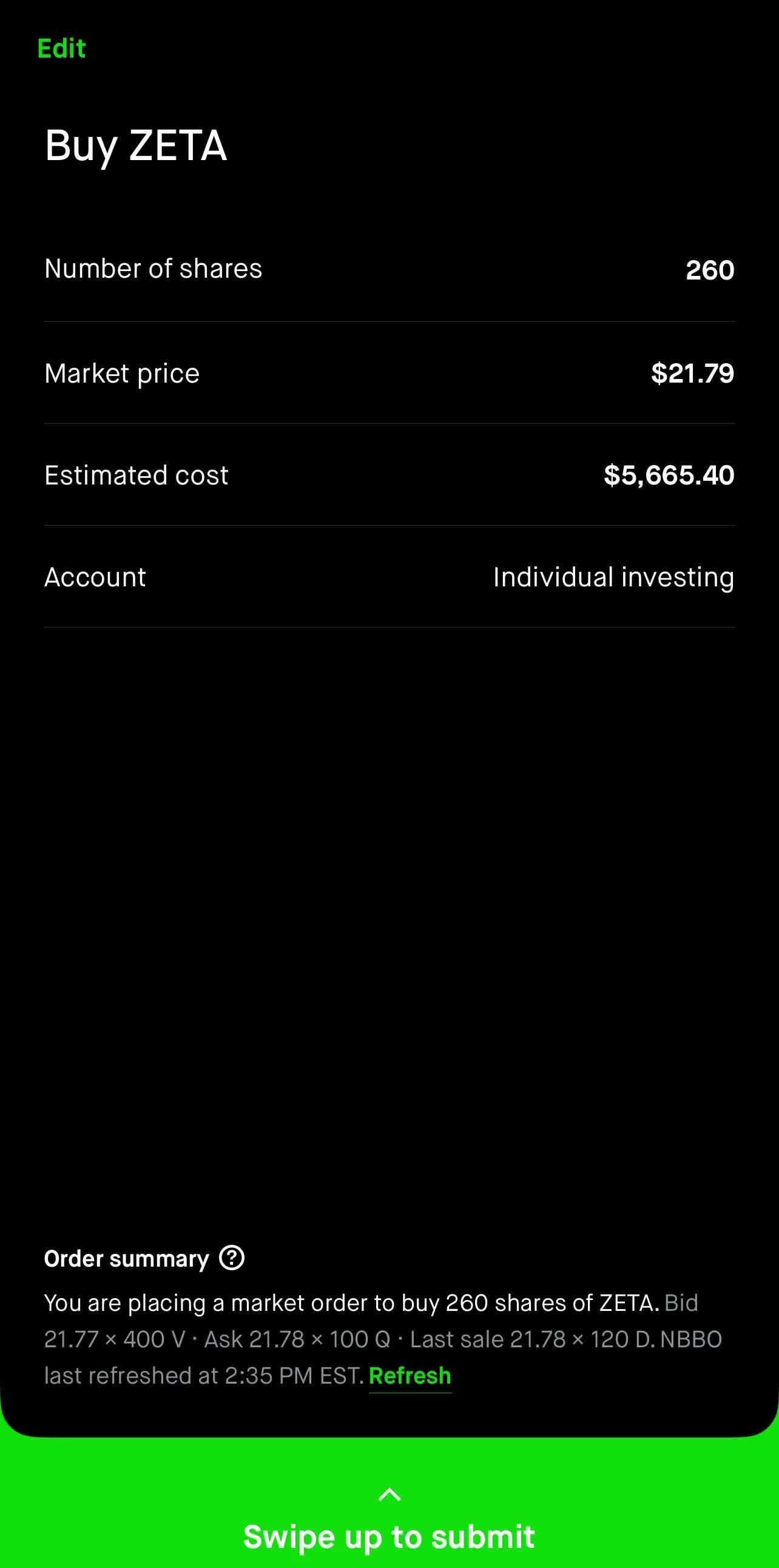 交易更新 - 增持更多Zeta