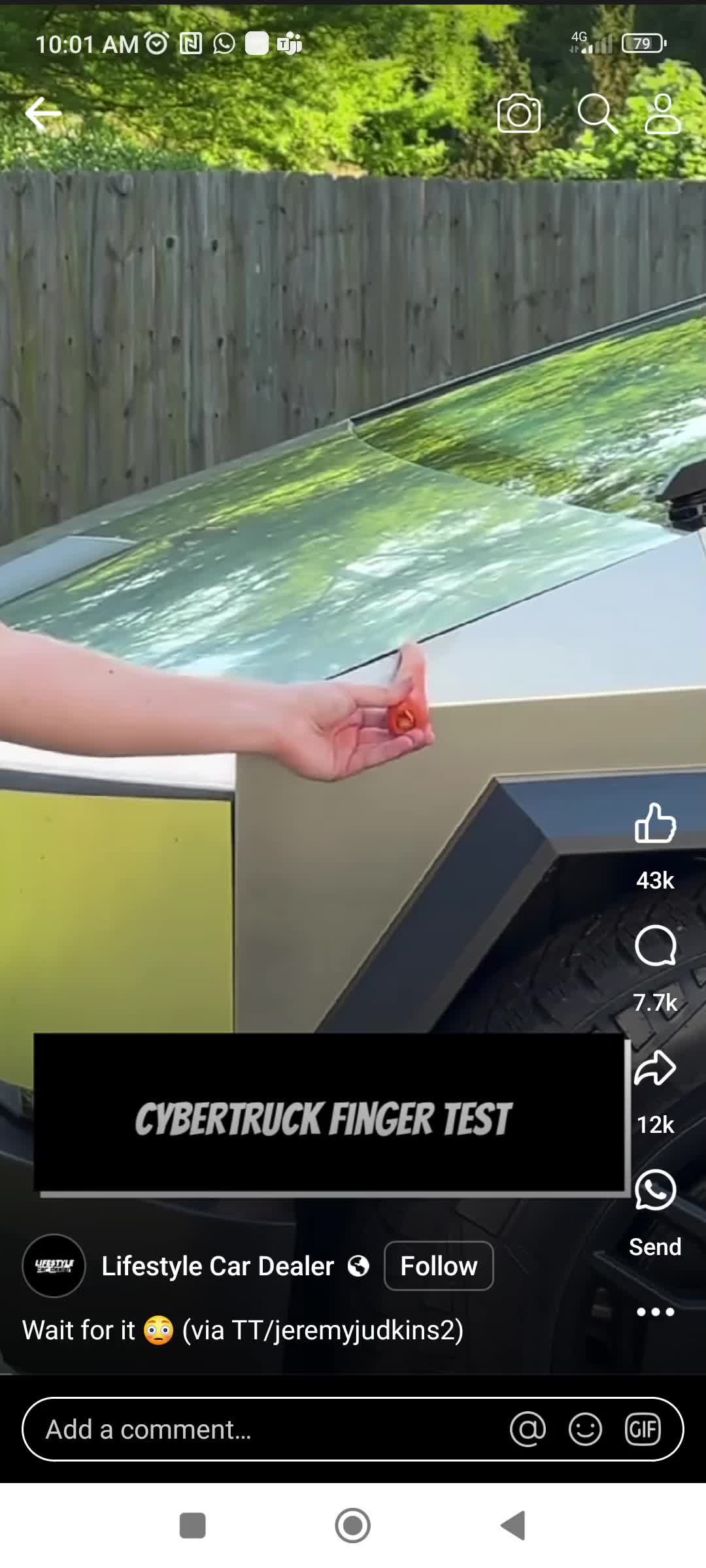 在特斯拉的网络卡车上看到这个视频测试失败了真滑稽