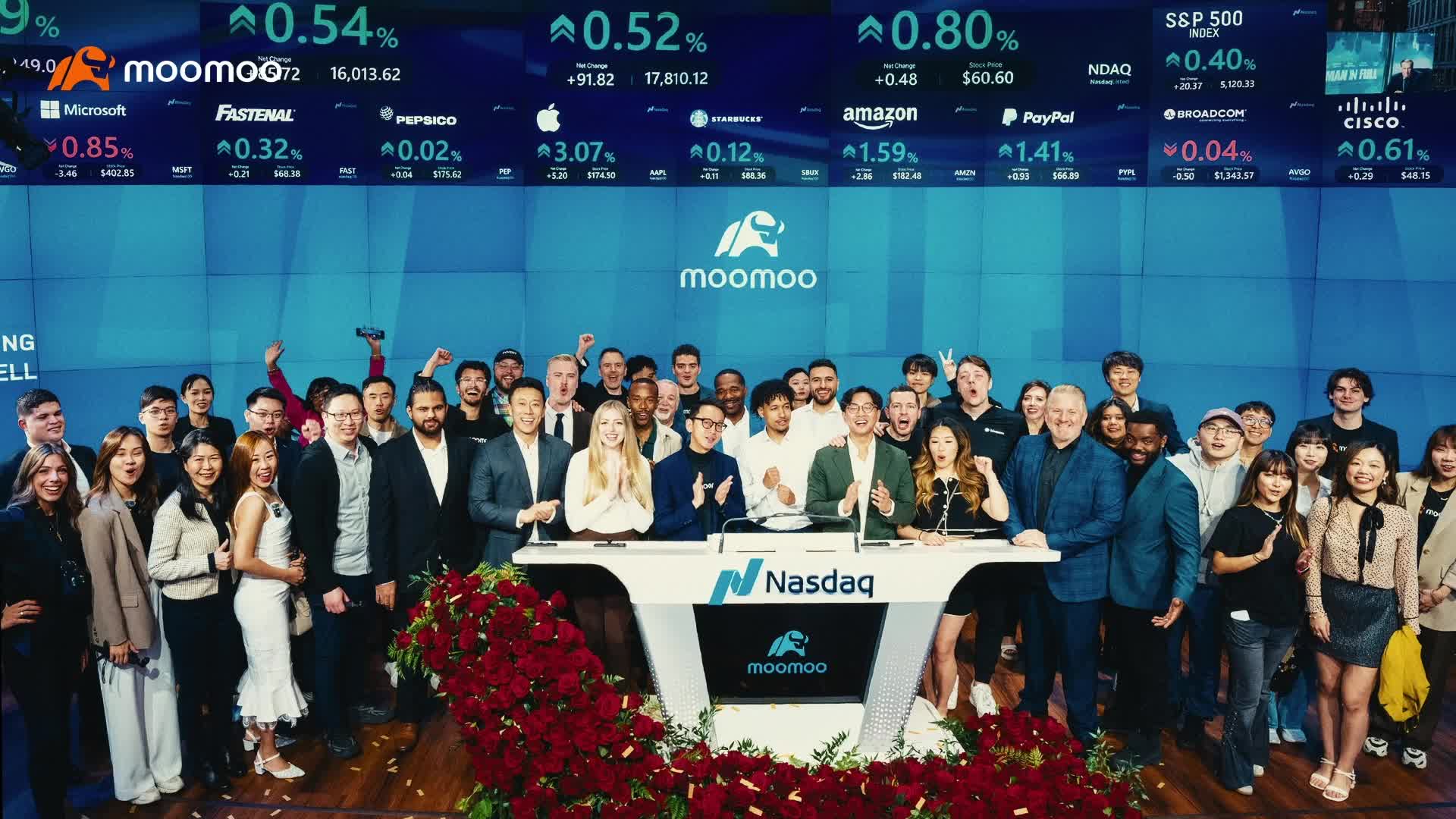 🎬 Let's have fun together: look back on Moomoo's NASDAQ tour!