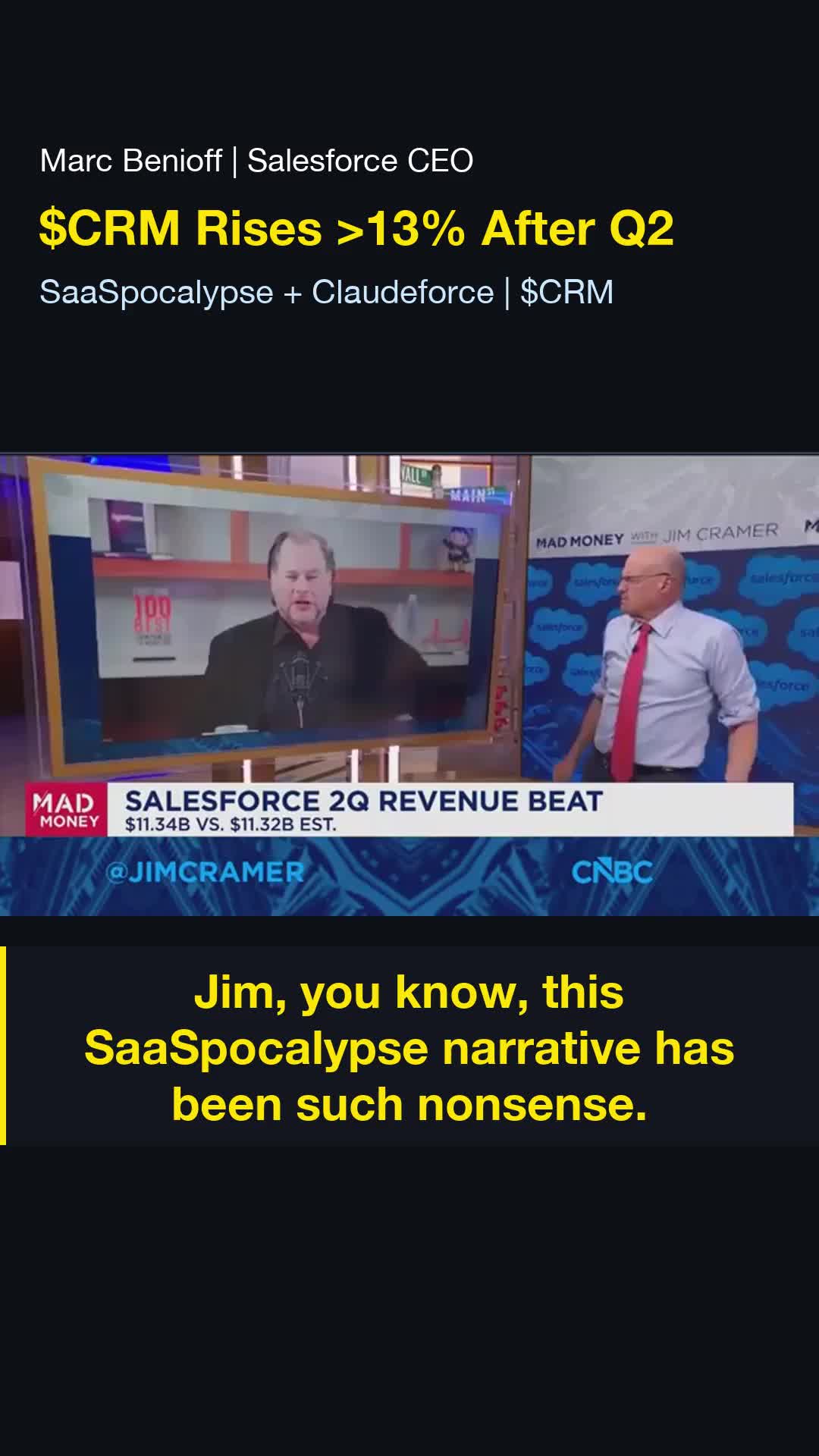 Salesforce พุ่งแรง ~13% นอกเวลาทำการ หลังประกาศผลประกอบการ สยบกระแส “SaaSpocalypse” ด้วย Claudeforce จาก Anthropic