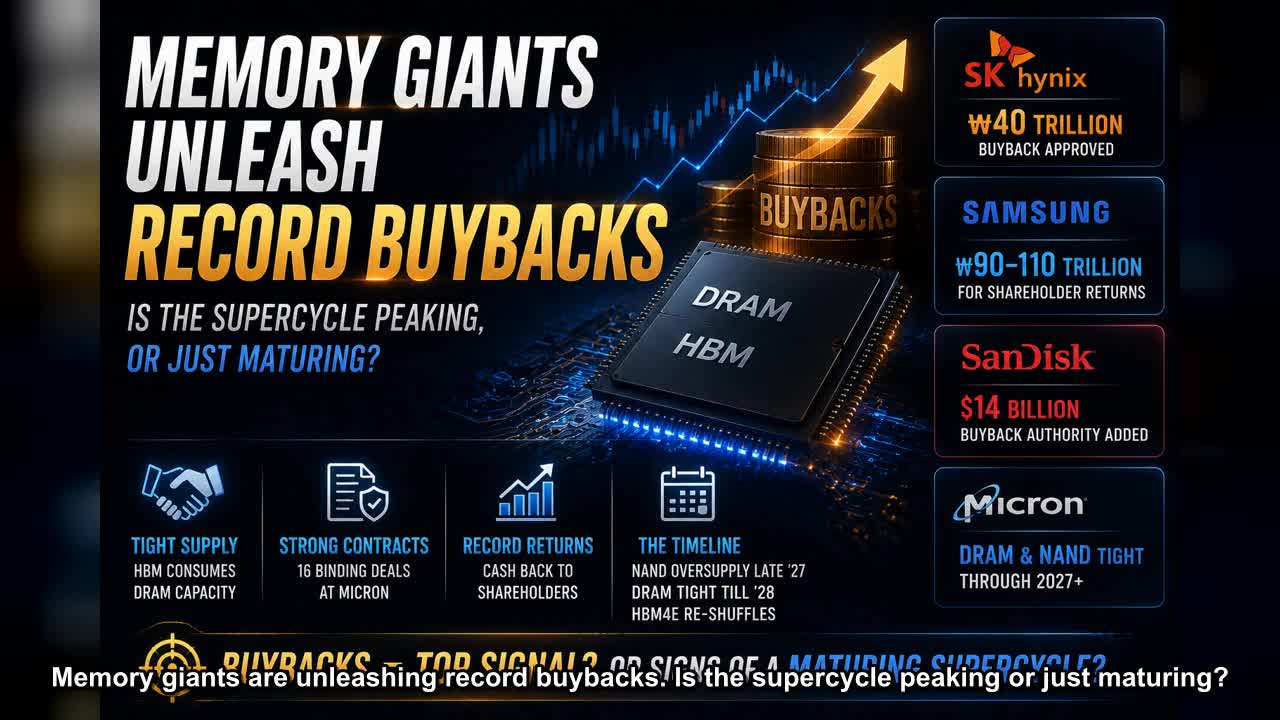 SK hynix 40 ล้านล้านวอน, Samsung 110 ล้านล้านวอน, SanDisk +1.4 หมื่นล้านดอลลาร์: คลื่นเงินสดทำสถิติใหม่ของกลุ่ม Memory