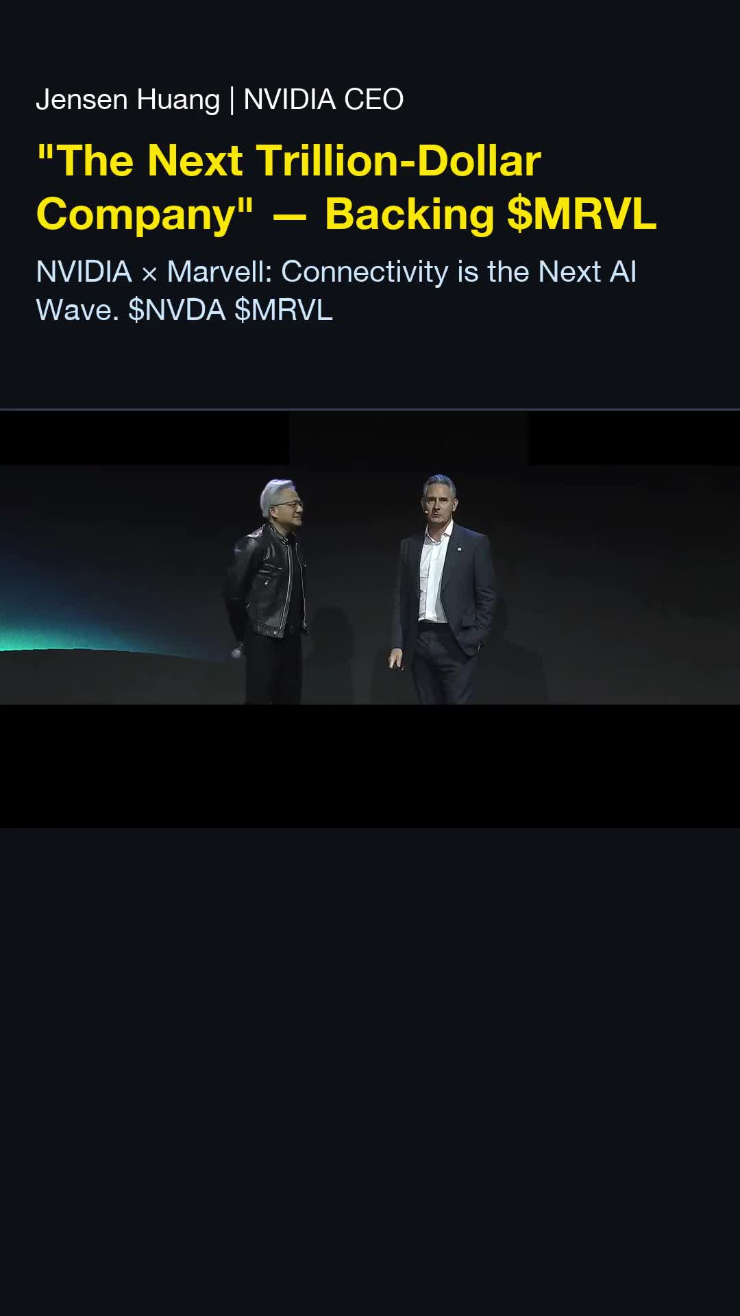 Jensen Huang "MRVL - The Next Trillion-Dollar Company" 