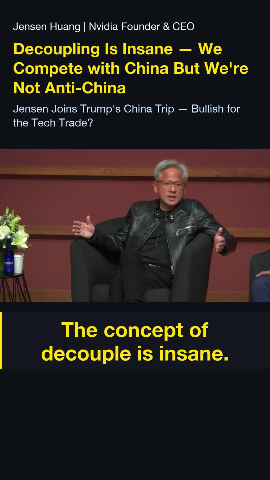 Jensen Huang x Trump's China trip - NVDA May Now Sell Chips to China Tech Giants