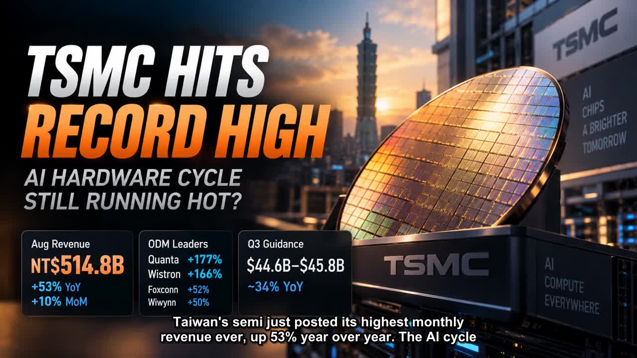 เดือนที่ทำสถิติสูงสุดของ TSMC พุ่งขึ้น 53% — หรือว่ารอบวัฏจักร AI Server เพิ่งจะเริ่มต้นขึ้น?