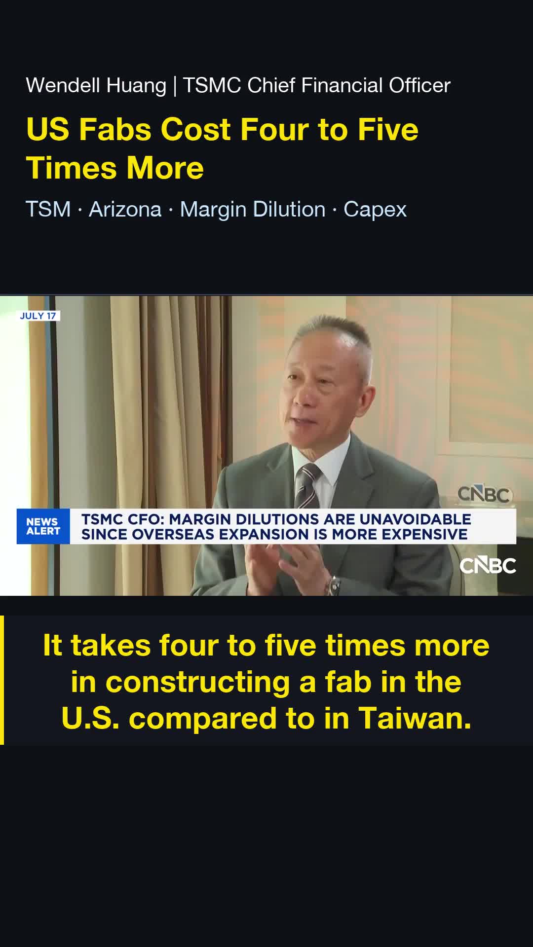 TSMC's US Expansion — What Higher Fab Costs Mean for the Chip Chain