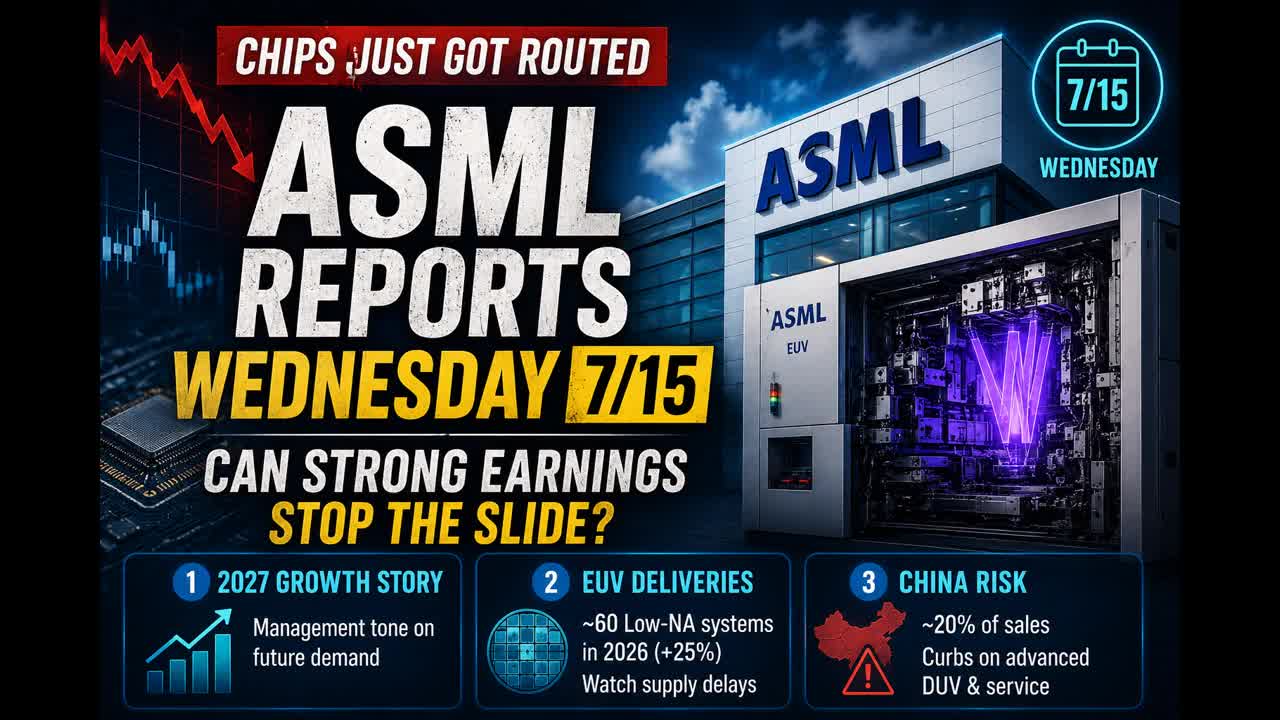 ASML Earnings Wednesday: Can One Report Halt the Chip Rout?