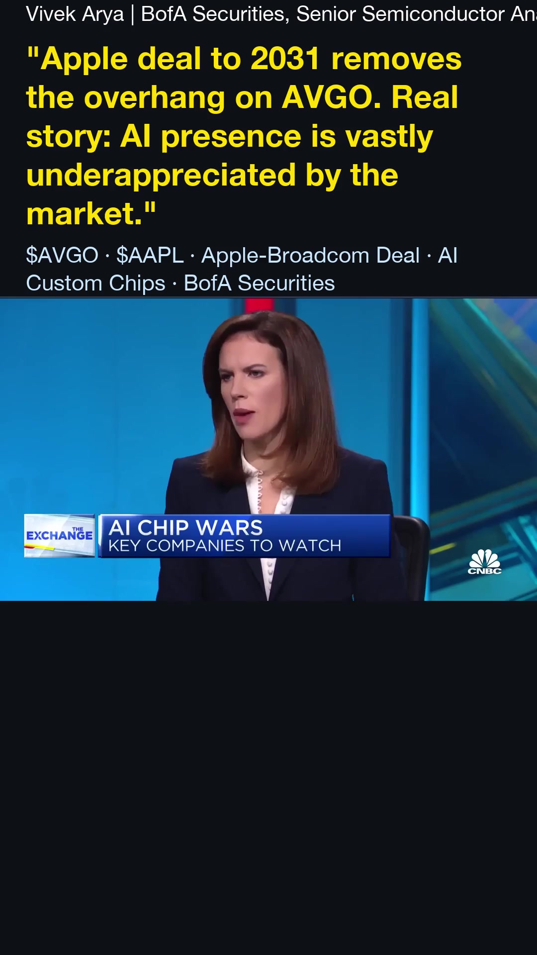 BofA: Apple-Broadcom Deal Removes the Insourcing Overhang
