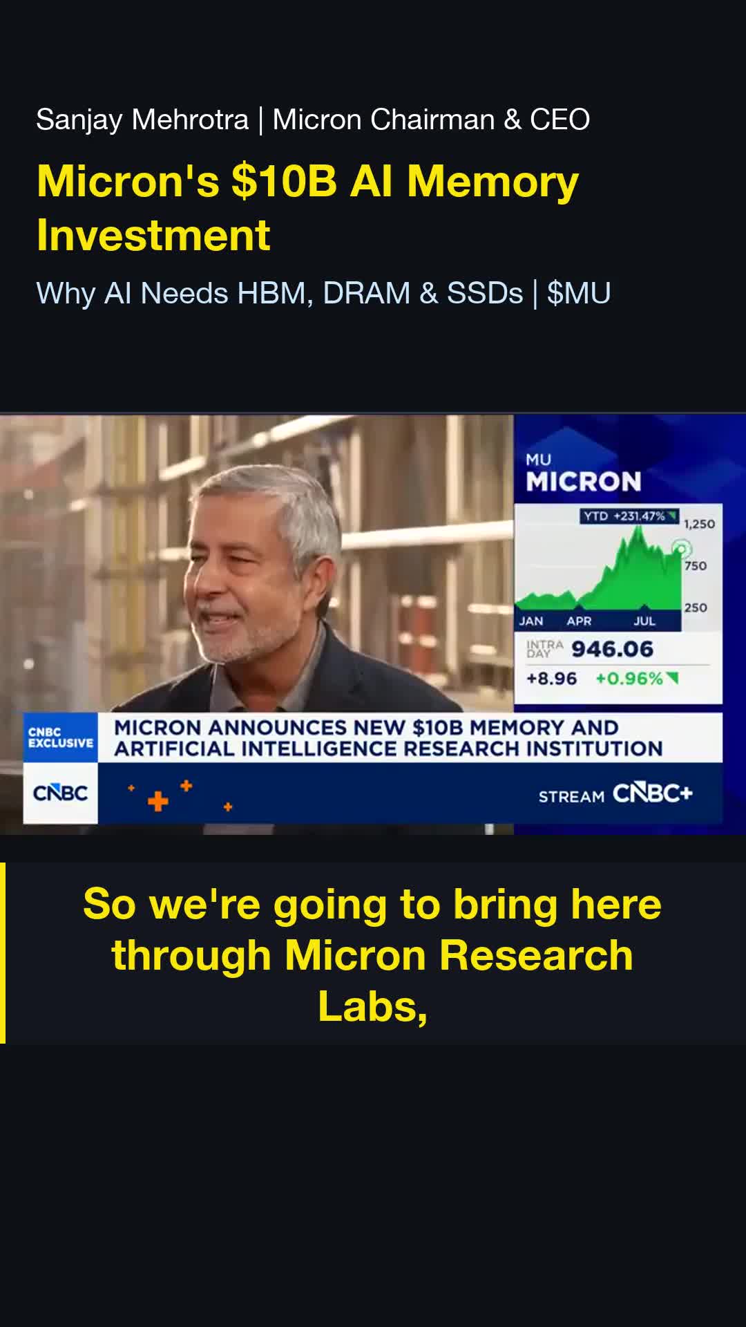 Micron ทุ่ม 1 หมื่นล้านเหรียญเดิมพันหน่วยความจำ AI — เพราะ Memory คือโครงสร้างพื้นฐานของ AI