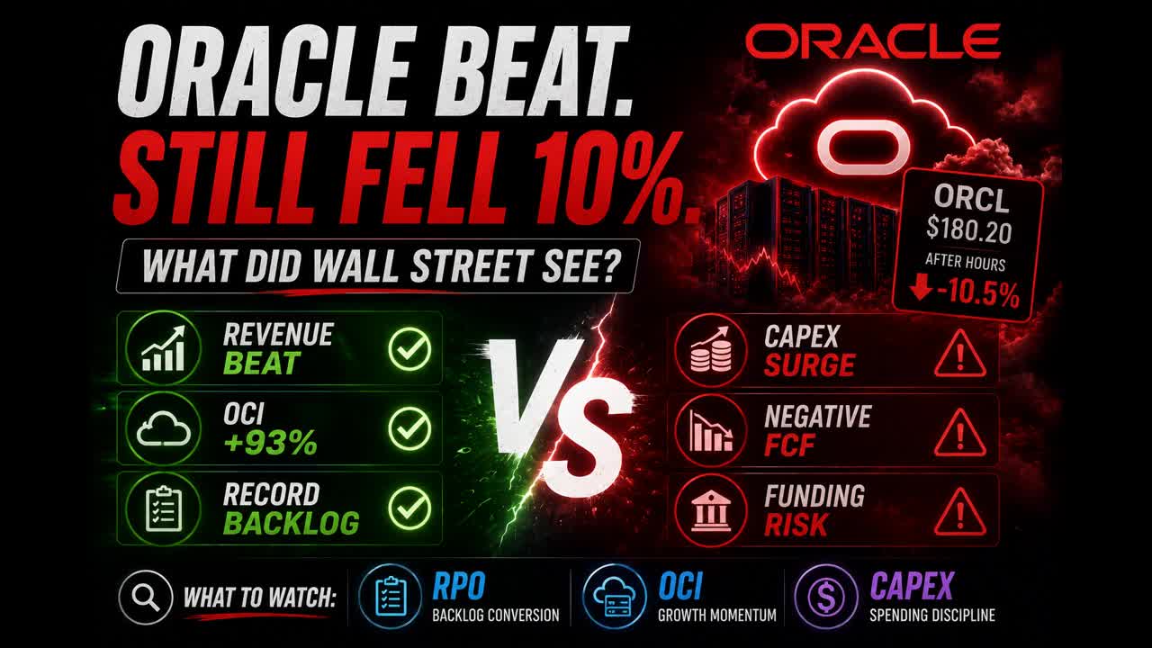  Backlog Up 363%, Profit Surging — Yet Oracle Still Fell